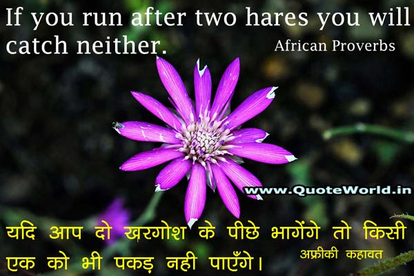 Best African proverbs in hindi english